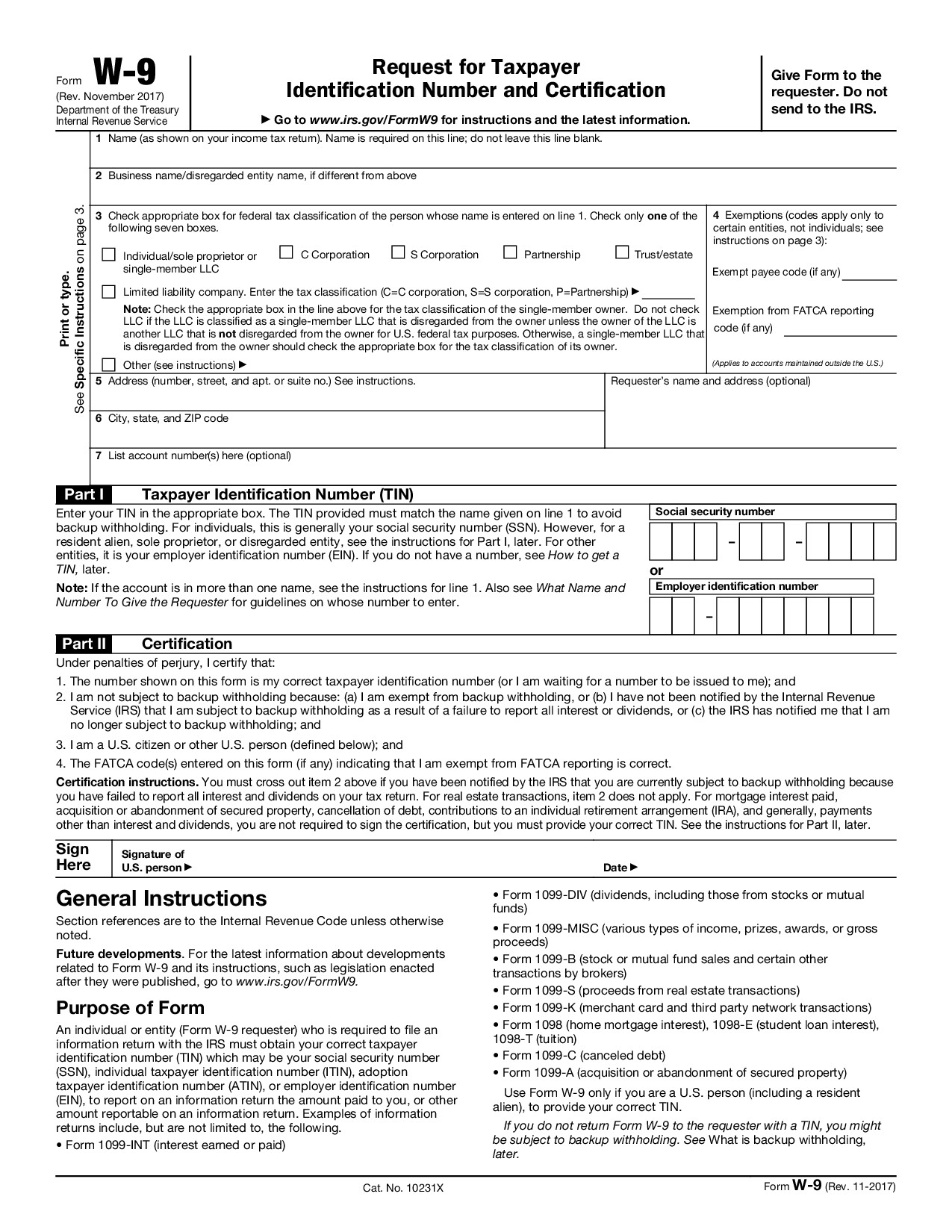 Form W-9