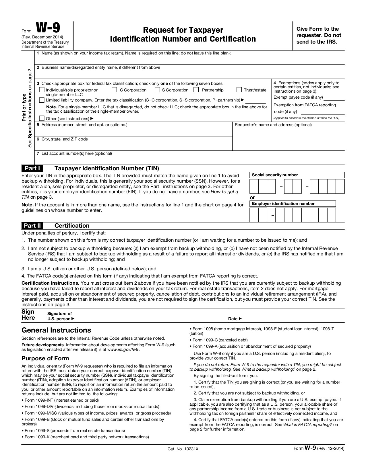 Form W-9
