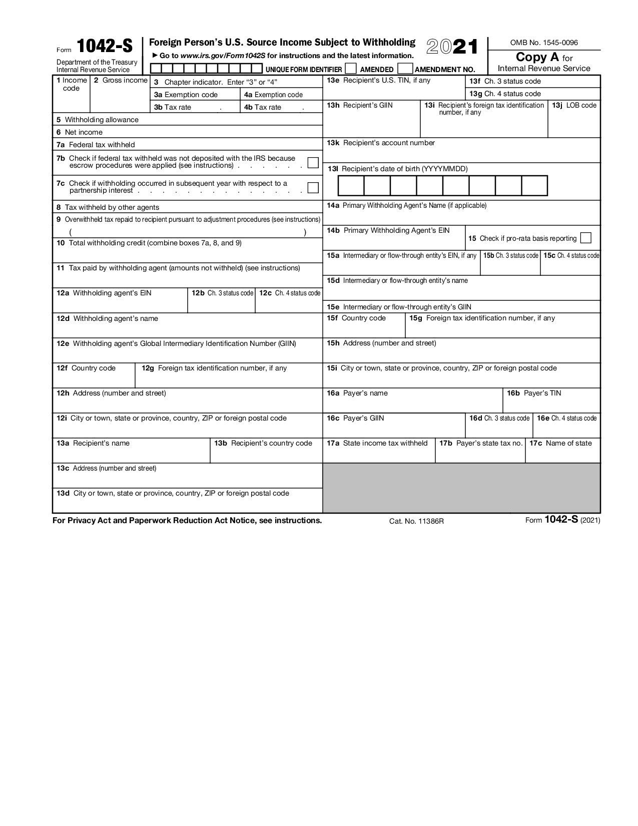 Form 1042-S