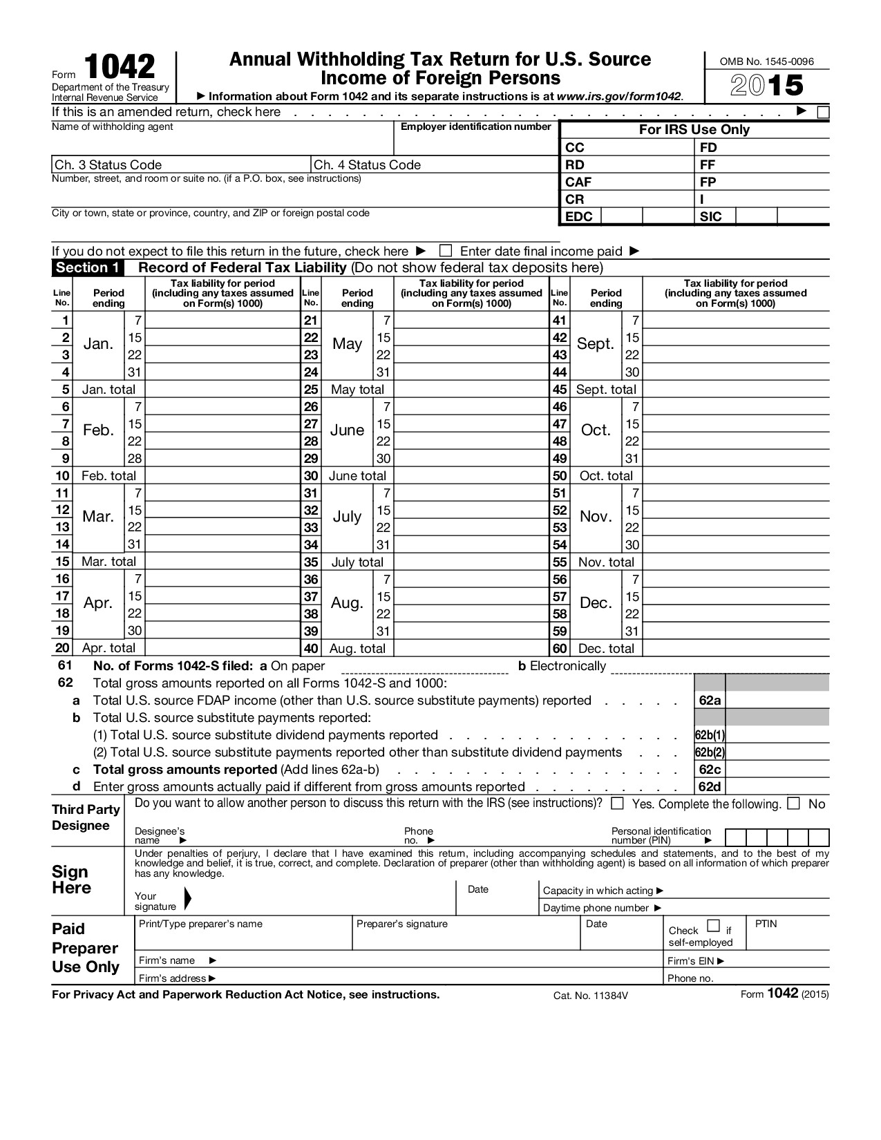 Form 1042