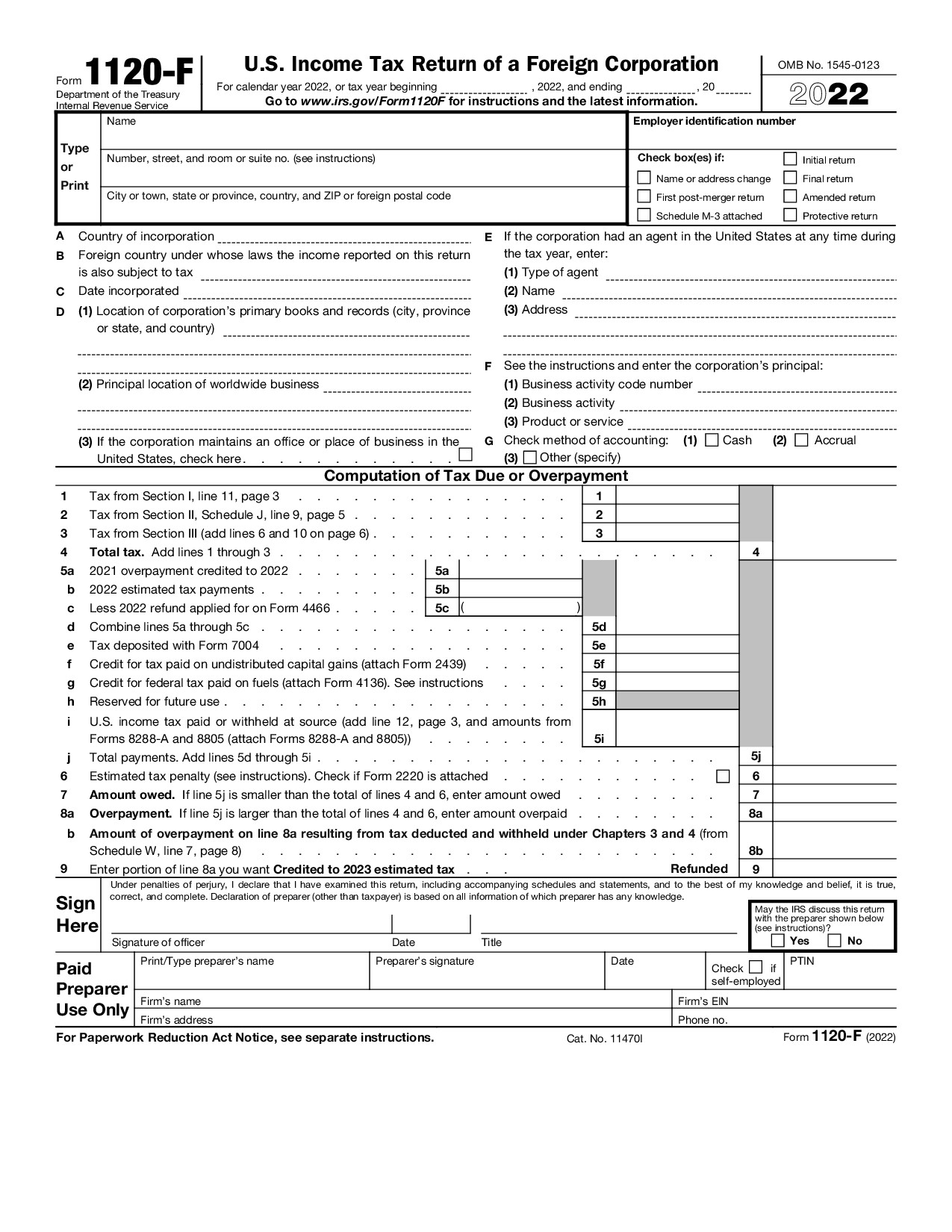 Form 1120-F